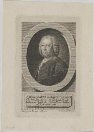 Bildnis des I. B. de Boyer d'Argens