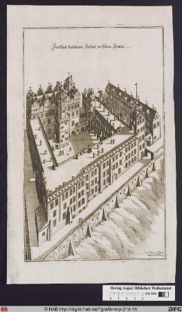 [Ansicht des Alten Schlosses von Stettin].