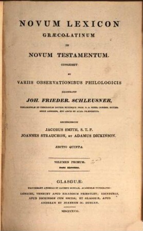 Novum lexicon Graeco-latinum, 2