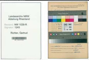 Entnazifizierung Gertrud Richter , geb. 02.05.1895 (Lehrerin)