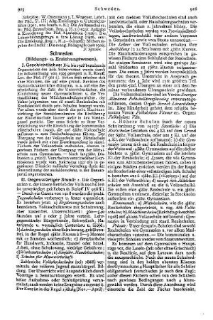 Schweden (Bildungs- u. Erziehungswesen)