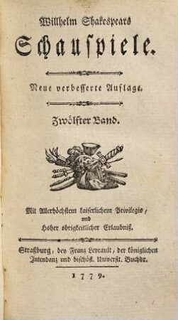 Willhelm Shakespears Schauspiele, Zwölfter Band. [Macbeth]