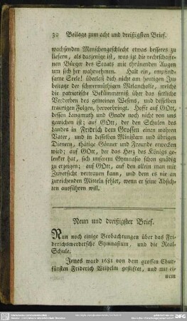 Neun und dreißigster Brief