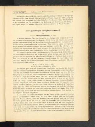 Über gasförmigen Phosphorwasserstoff.