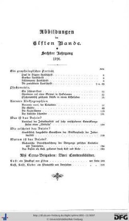 Abbildungen zum Elften Band