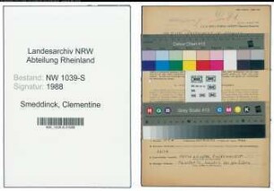 Entnazifizierung Clementine Smeddinck , geb. 03.02.1906 (Lehrerin)