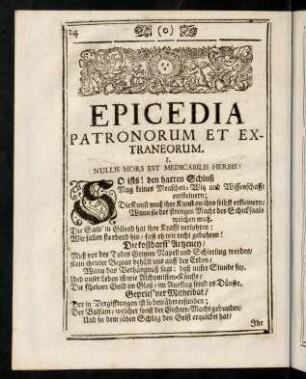 24-41, Epicedia Patronorum et Extraneorum.