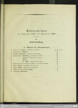 Schulnachrichten von Michaelis 1838 bis Michaelis 1839