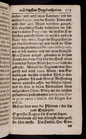 517-527, Schau hier nun die Pforten, die dir zum Ergoetzen ...
