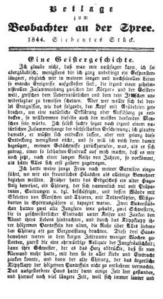 Beilage zum Beobachter an der Spree. 1844. 7. Stueck