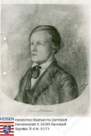 Hofmann, Heinrich, Prof. (1824-1911) / Porträt, Brustbild, leicht rechtsgewandt und -blickend