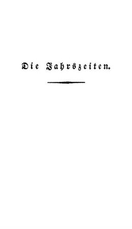 Die Jahrszeiten