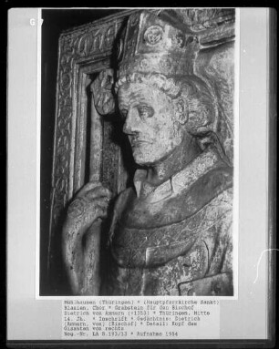 Grabstein für den Bischof Dietrich von Ammern (+1353)