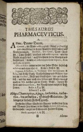 Thesaurus Pharmaceuticus