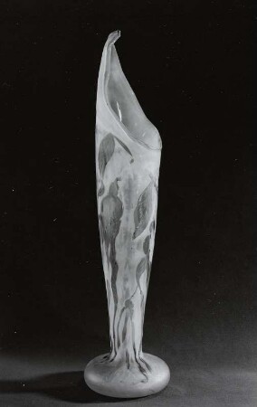 Vase mit rotem und gelbem Überfang