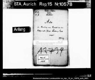 Die Befürwortung einer amtlichen Vormundschaft für den geisteskranken Böttcher Jürgen Thaden in Esens