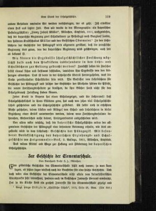 Zur Geschichte der Elementarschule