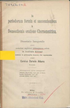 De periodorum formis et successionibus in Demosthenis oratione Chersonesitica