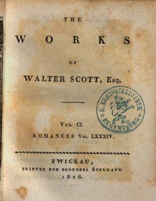 The Works of Walter Scott, Esq.. 101, Woodstock or the cavalier ; 3 : a tale of the year sixteen hundred and fifty-one