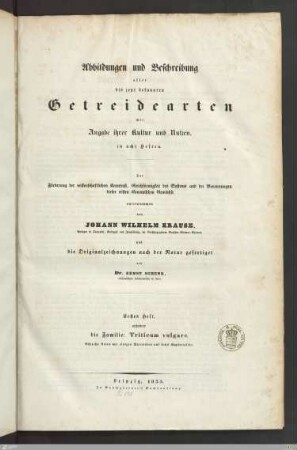 3: [E]nthaltend die Familie: Triticum durum : Neun Arten und einige Varietäten auf sechs Kupfertafeln