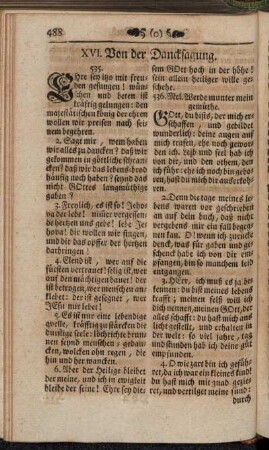 XVI. Von der Dancksagung