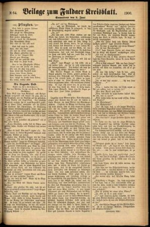 Zweite Ausgabe vom Samstag, den 02. Juni 1900.