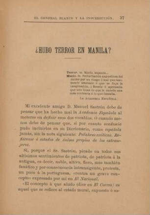 Hubo terror en Manila?