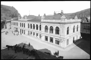Aussig. Neuer Bahnhof, Stadtseite