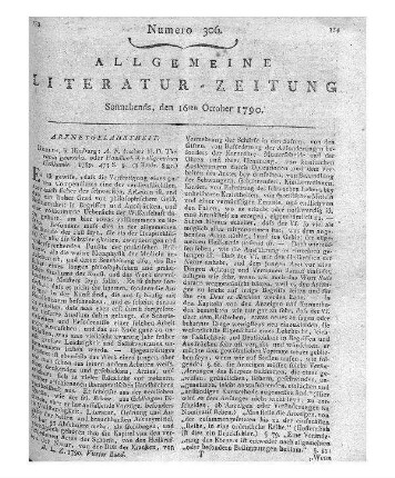 Hecker, A. F.: Therapia generalis. Oder Handbuch der allgemeinen Heilkunde. Berlin: Himburg 1789