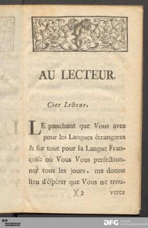 Au Lecteur.
