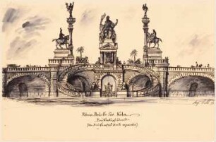 Rheinbrücke, Köln: Brückenkopf Deutz