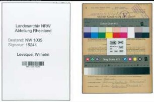 Entnazifizierung Wilhelm Leveque , geb. 22.02.1896 (Steiger)