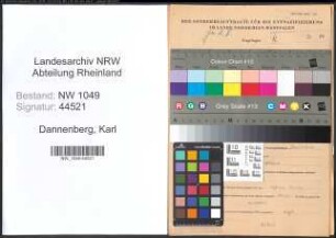 Entnazifizierung Karl Dannenberg , geb. 28.02.1890 (Landwirt)