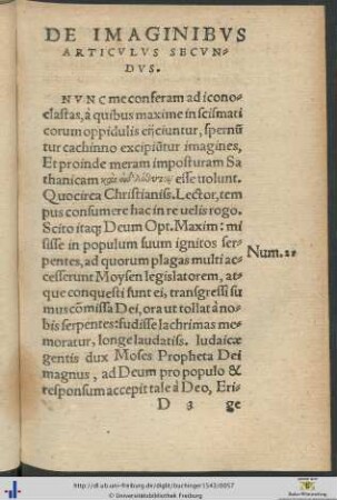 De Imaginibus Articulus Secundus