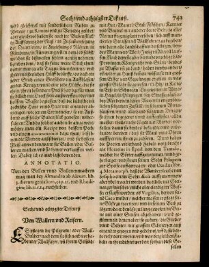 Sechs und achtzigster Discurß. Von Wallern und Reisern.