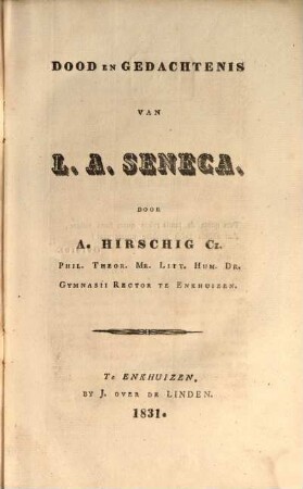 Dood en gedachtenis van L. A. Seneca