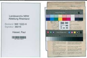 Entnazifizierung Paul Hassel , geb. 02.08.1890 (Stadtsekretaer)