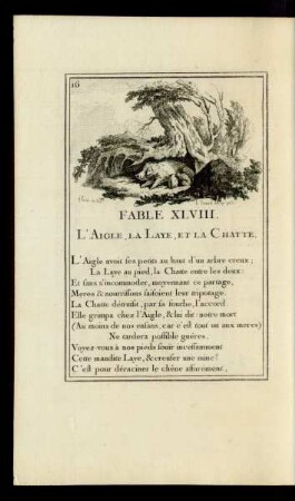 Fable XLVIII. L'Aigle, La Laye, Et La Chatte.