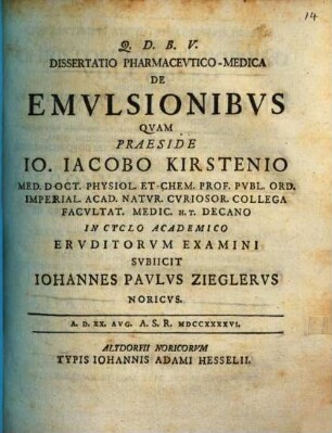 Dissertatio pharmaceutico-medica de emulsionibus