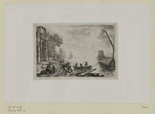 Hafen bei Sonnenaufgang, Blatt 11 der Folge "Landschaften"