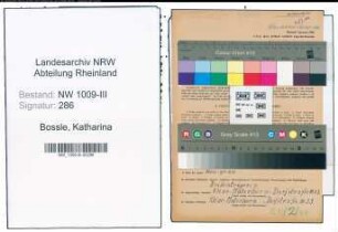 Entnazifizierung Katharina Bossle , geb. 08.02.1892 (Lehrerin)