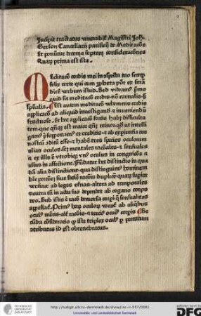 De meditatione cordis. [Enth.:] Tractatus de oratione et Expositio super septem psalmos poentitentiales