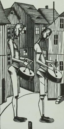 Trommler : Marcks, Gerhard: Trommler. Holzschnitt