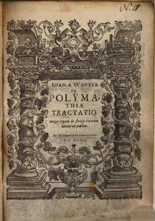 Ioan. A Wovver De Polymathia Tractatio : Integri Operis de studiis Veterum Apospasmation