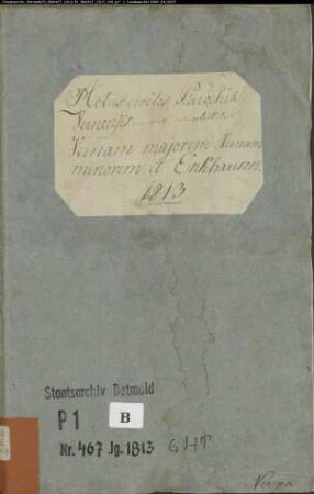 Zivilstandsregister der katholischen Gemeinde Verne, Kreis Büren (GHT 1813) (Gemeinde: Katholische Gemeinde Verne)