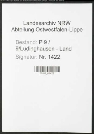 Sterberegister Standesamt Lüdinghausen-Land