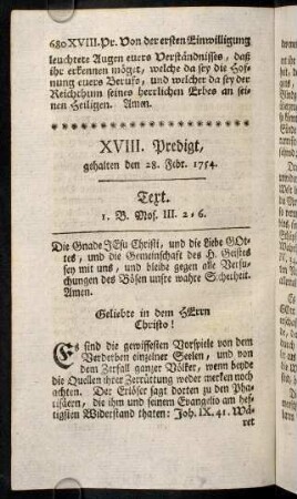 680-722, XVIII. Predigt