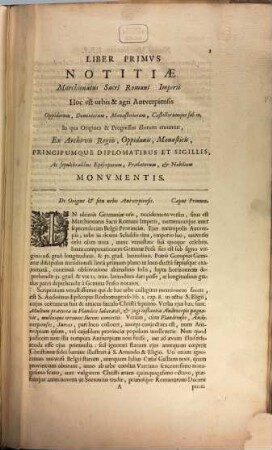 Notitia marchionatus sacri Romani Imperii, hoc est urbis et agri Antverpiensis
