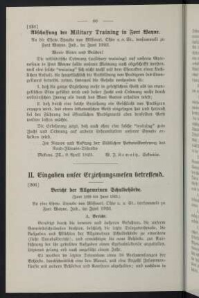 60-72, II. Erziehungswesen