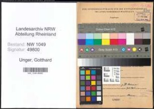 Entnazifizierung Gotthard Unger , geb. 23.08.1890 ()